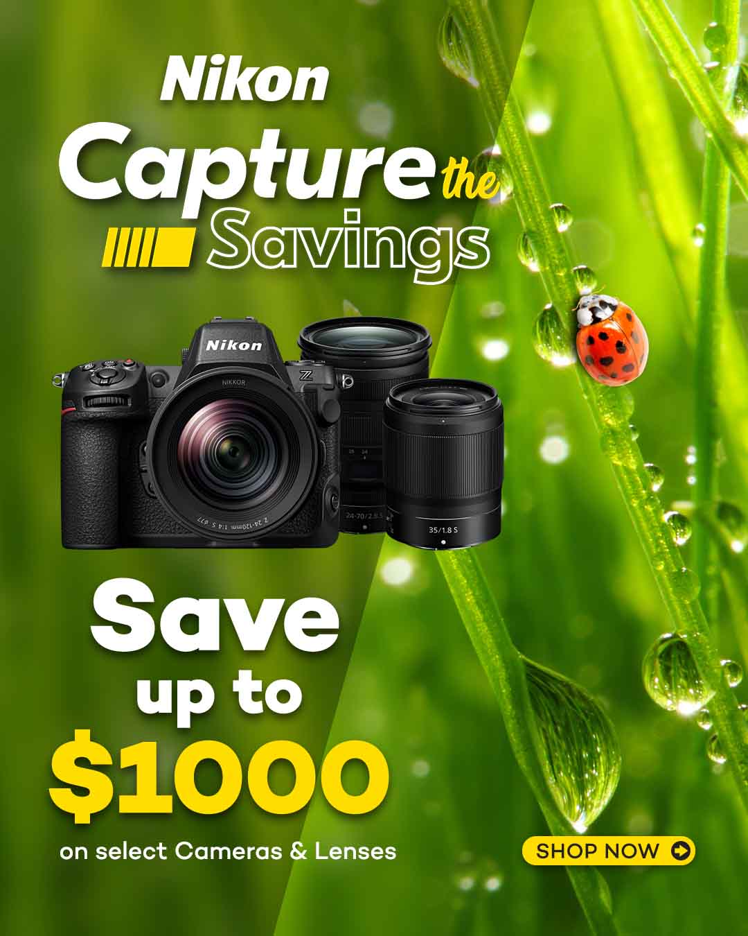 Nikon Capture the Savings - Save up to $1000