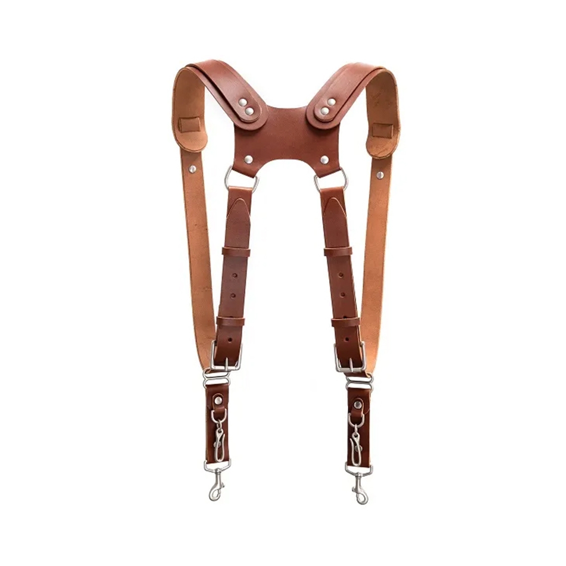 Fab F22 Leather Dual Camera Harness (Brown)