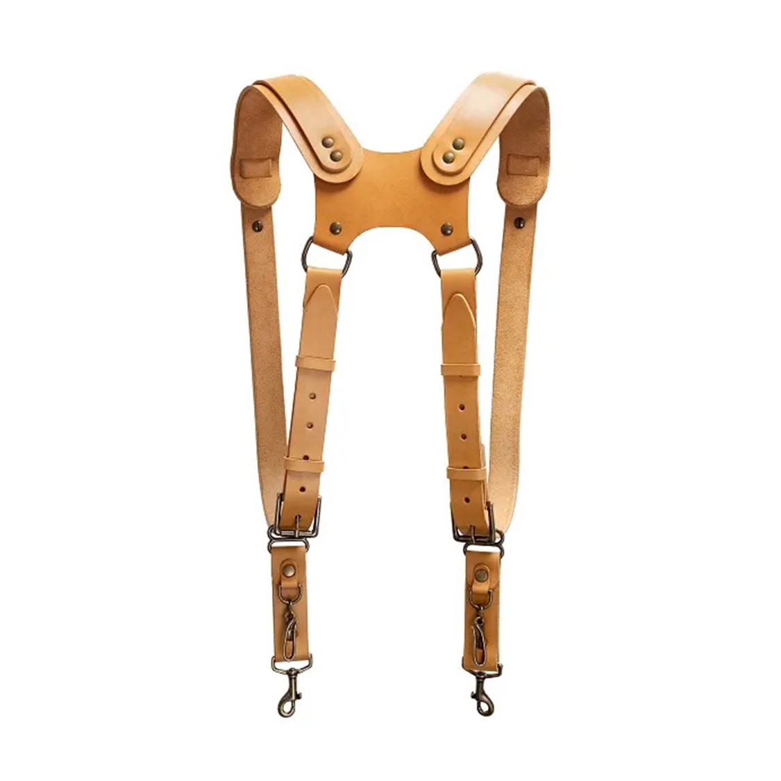 Fab F22 Leather Dual Camera Harness (Tan)