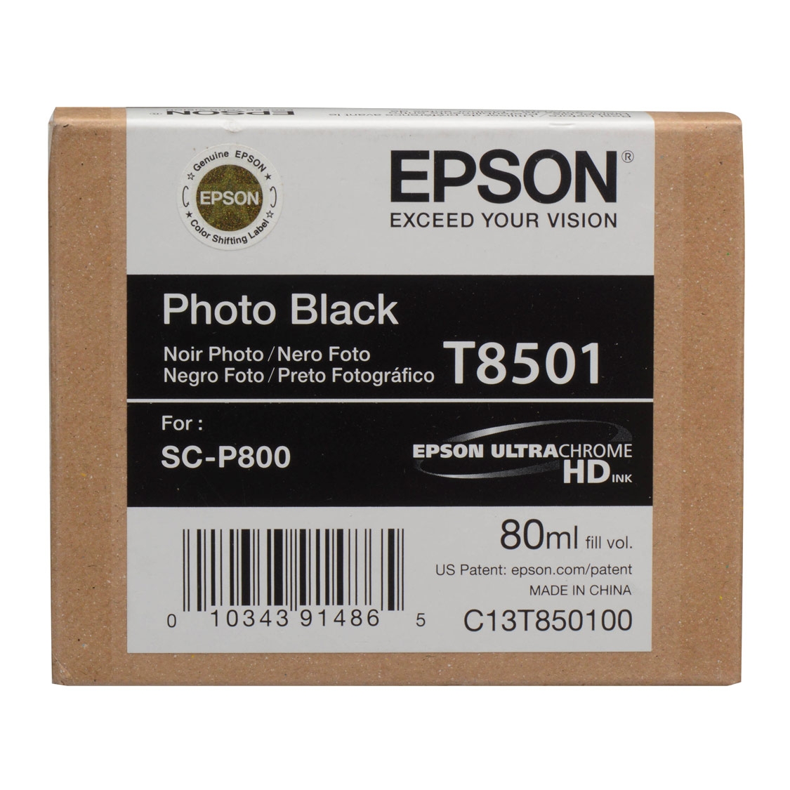 Epson P800 Photo Black 850 Ink (T850100) | McBain Camera