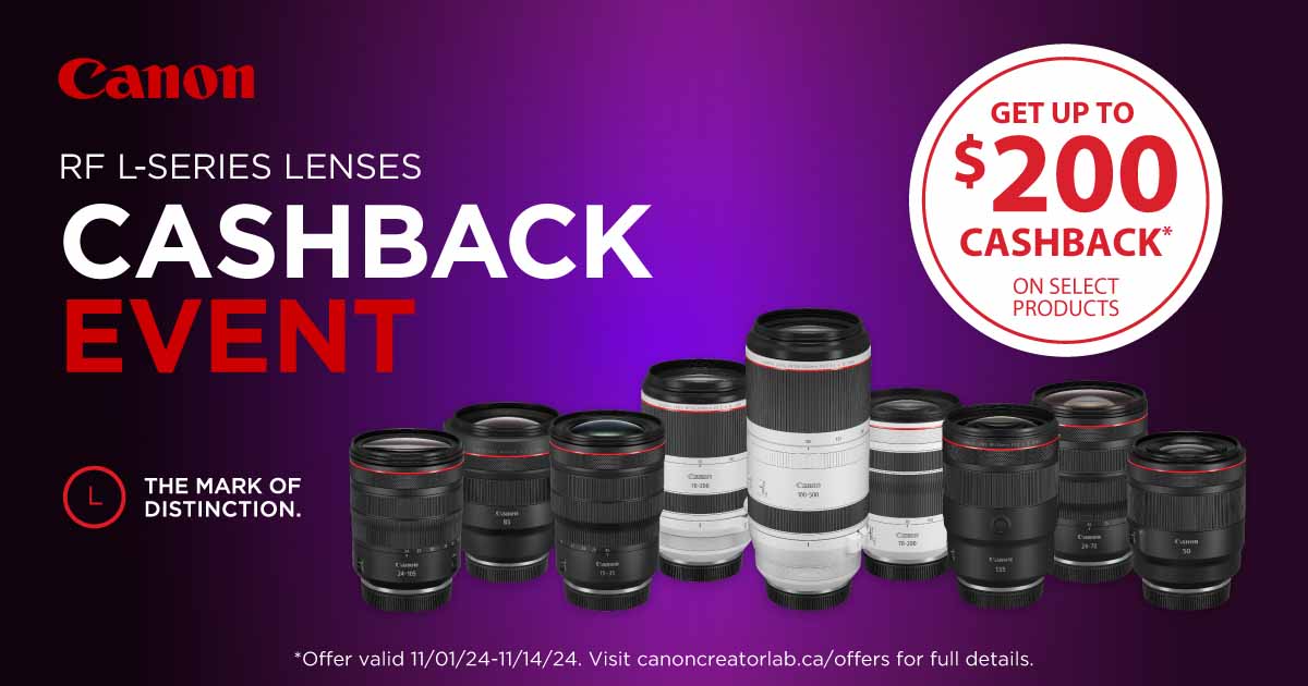 Canon Cashback on RF L Series Lenses